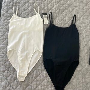BCBG 2 Round Neck Cami Body White & Black